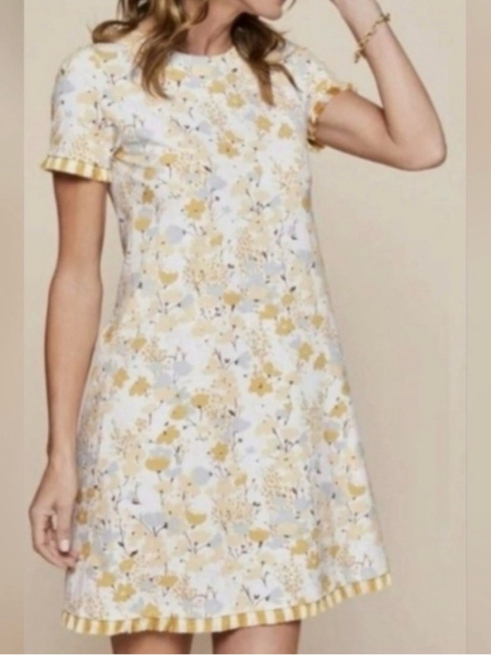 Spartina 449 island fringe dress marsh floral XL